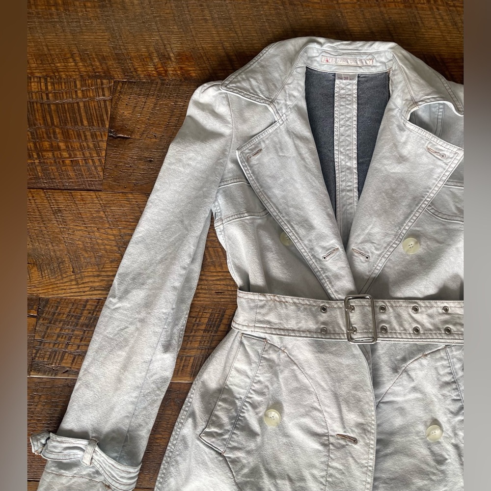 Stella McCartney belted waist jean jacket EUC size 38